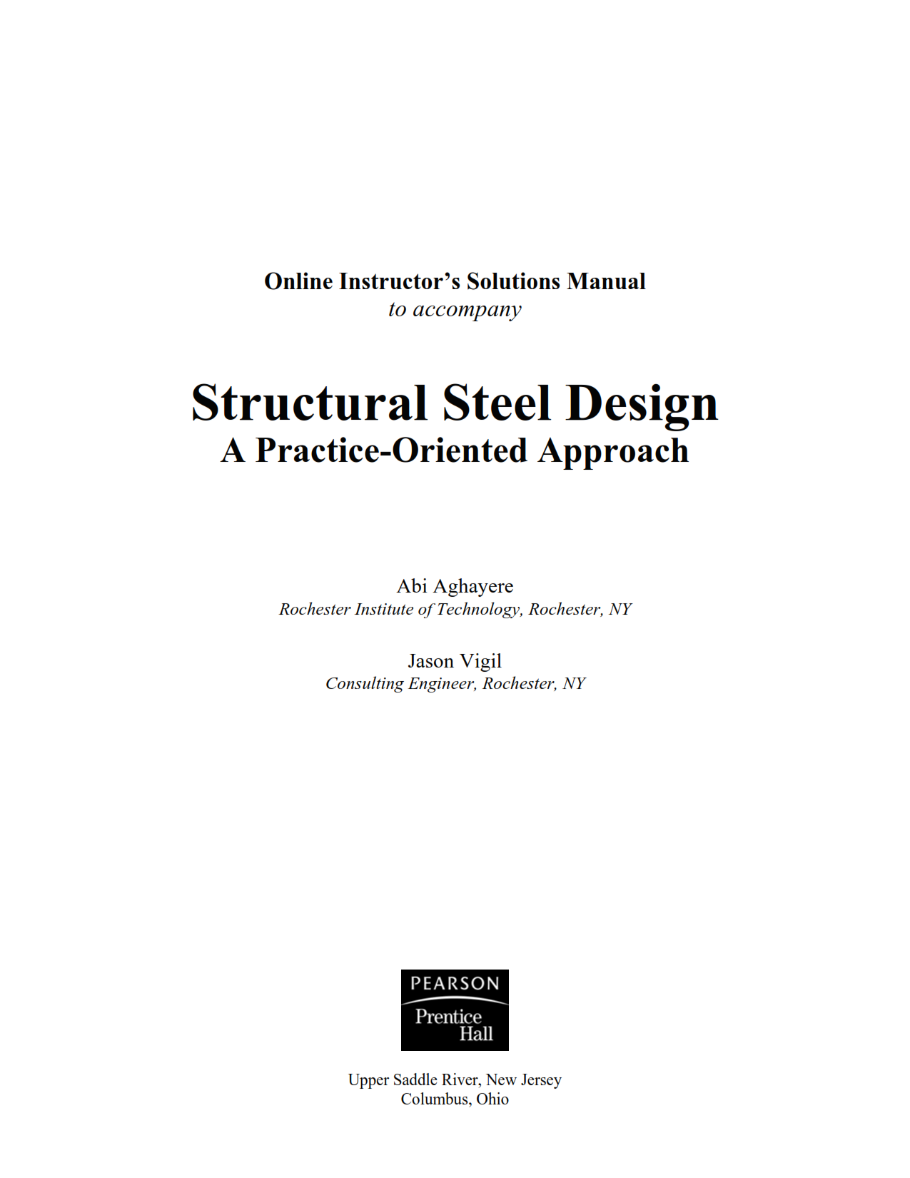 Structural Steel Design A Practice Oriented Approach Solution Manual Pdf