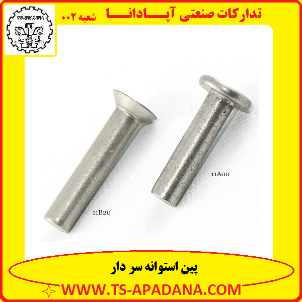 پین استوانه سر دار+پین دایره سر دار+پین گرد سر دار+پین استوانه گل دار+پین استوانه دارای سر