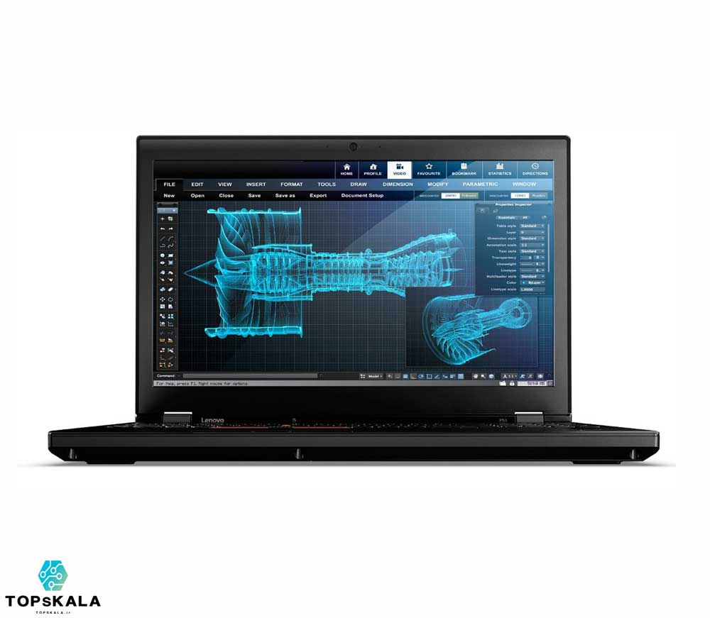 لپ تاپ استوک لنوو مدل LENOVO P51 WorkStation - پردازنده Intel Core i7 7820HQ با گرافیک Nvidia Quadro m2200