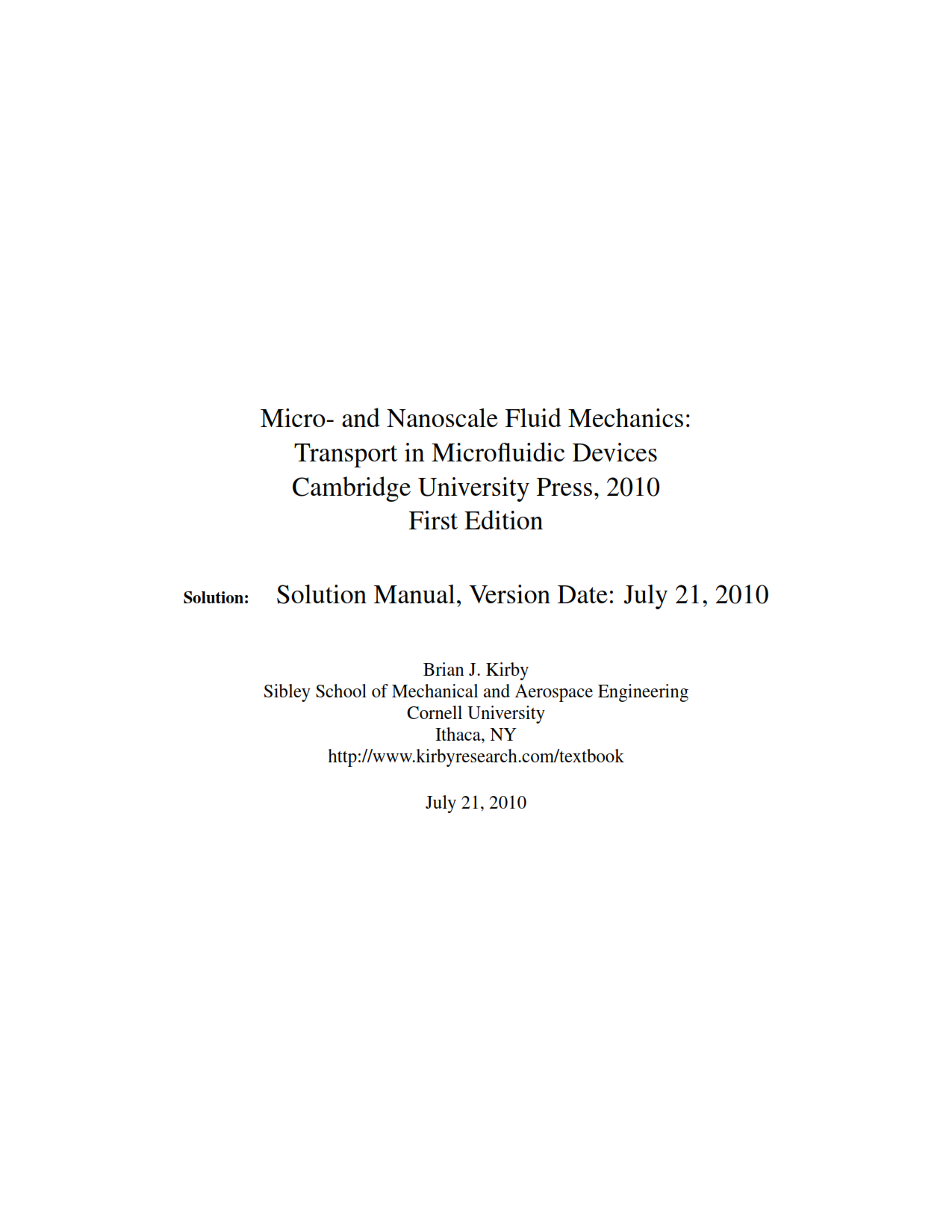 download free Micro and Nanoscale Fluid Mechanics Transport in Microfluidic Devices solution manual and answers eBook pdf