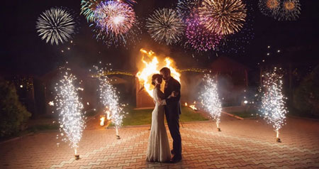 ایده های جدید آتش بازی برای جشن عقد و عروسی