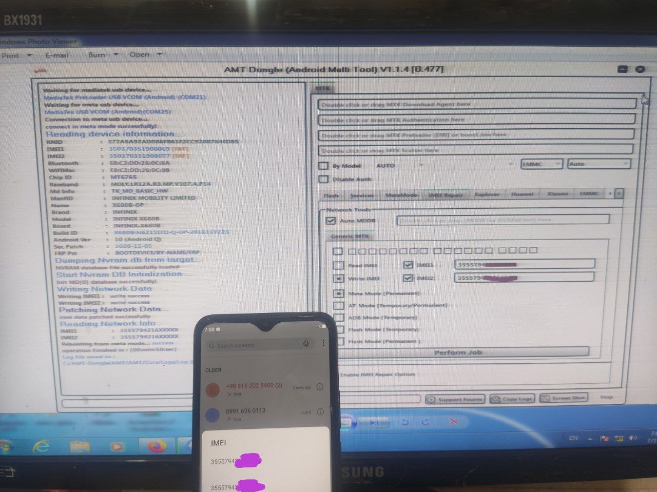 repair imei infinix hot 9 play