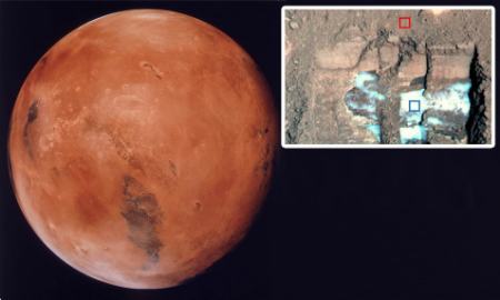 عکس مطلب برف در مریخ چگونه است؟