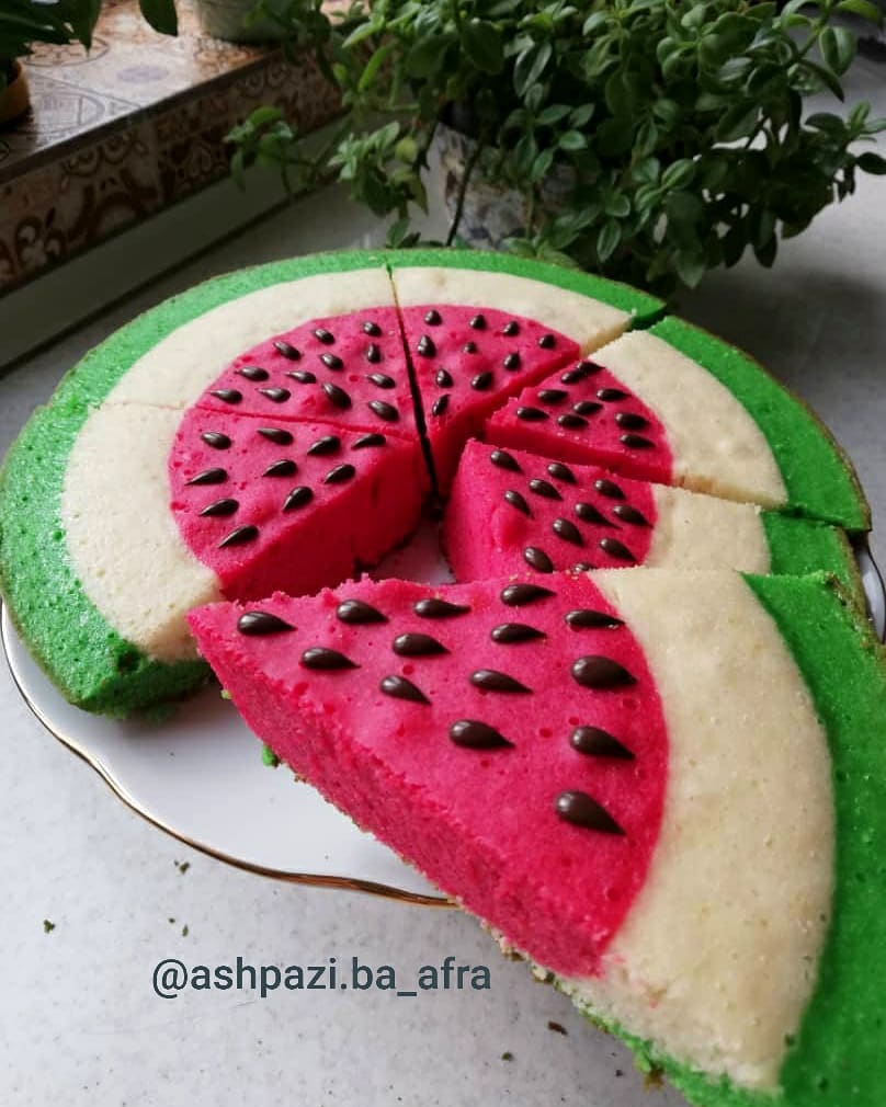 طرز تهیه کیک هندوانه