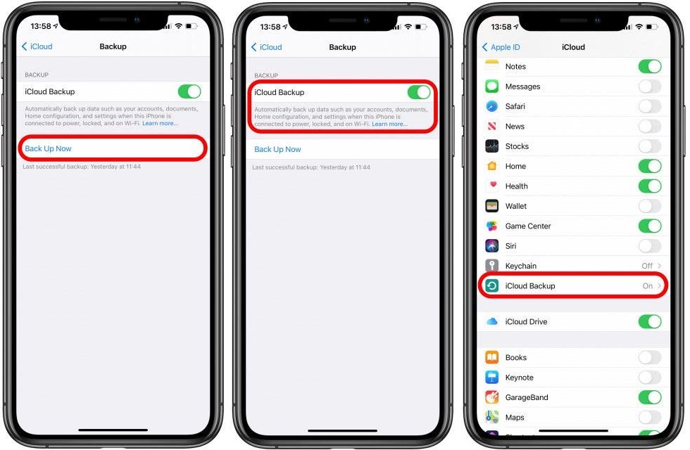 گرفتن فایل پشتیبان در آیفون